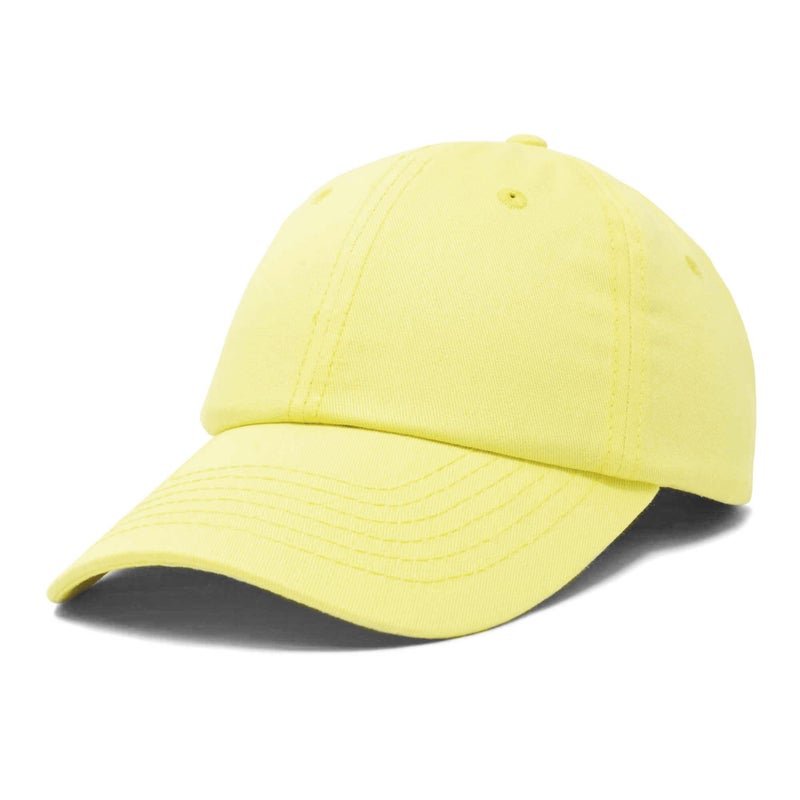 DALIX Womens Hat Lightweight 100% Cotton Cap in Yellow - Image 1